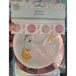 It’s a Girl Baby Shower Bundle – Banner, Garland & Bracelet Set Party Décor